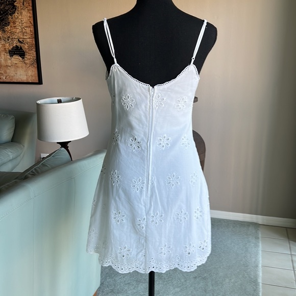NWT Francesca’s White Eyelet Mini Dress - Picture 3 of 5